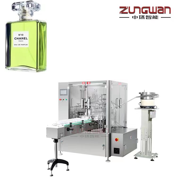 香水灌裝機(jī)天津廠家，香蜜伺服旋蓋機(jī)，香霧灌裝旋蓋生產(chǎn)線(xiàn)